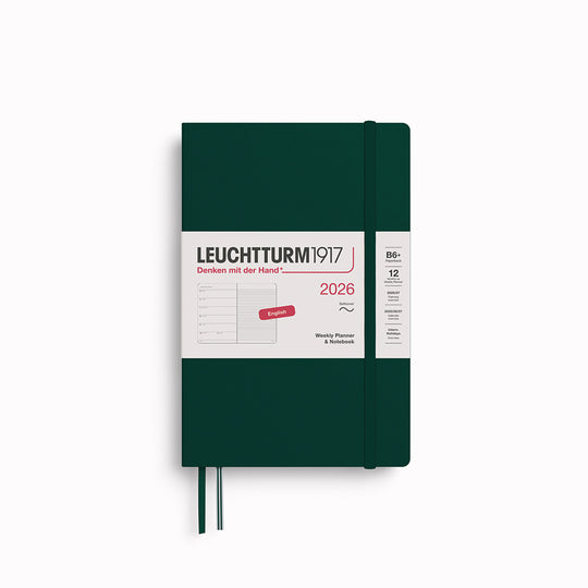The Paperback Weekly Planner + Notebook 2026 is Leuchtturm1917's combined planner and notebook, from January 2026 to December 2026.