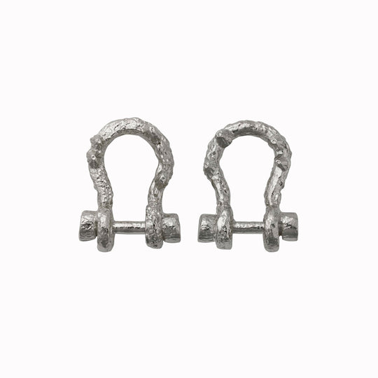 Aged Boatyard Link Stud Earrings in Sterling Silver are from the Alex Monroe AW25 collection entitled Water's Edge.