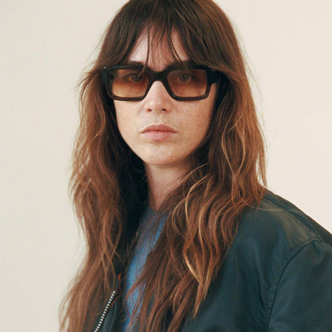 Apollo - sharp rectangular frames are crafted by hand from organic and biodegradable acetate, while the Japanese stainless steel hinges and coated screws ensure premium quality for lifelong wear.