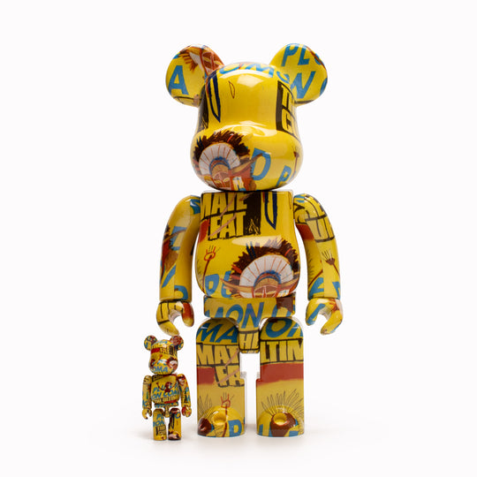 Bearbrick 400% + 100% | Designer Art Toy | Warhol x Basquiat