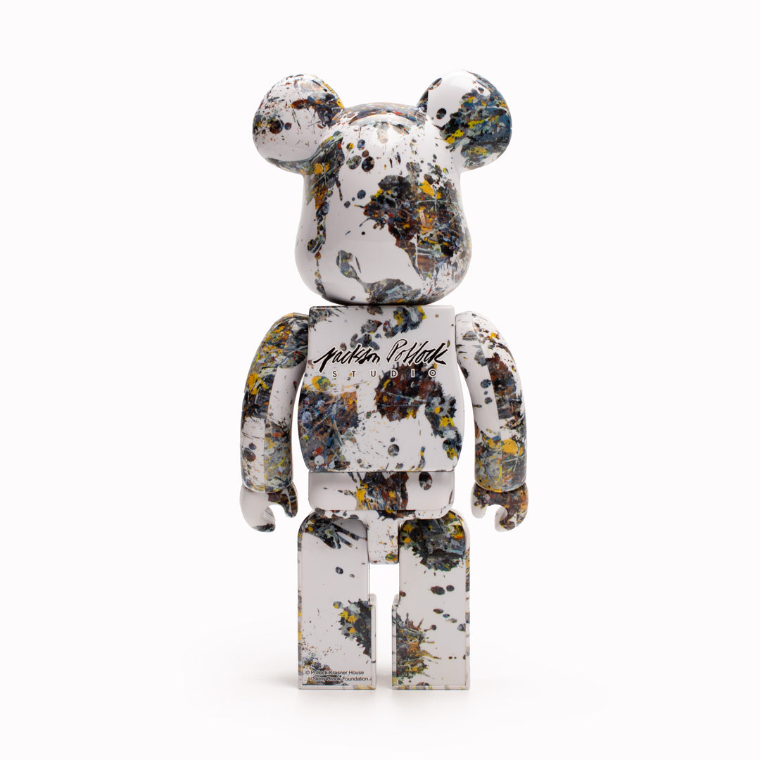 Bearbrick 400% + 100% | Designer Art Toy | Jackson Pollock