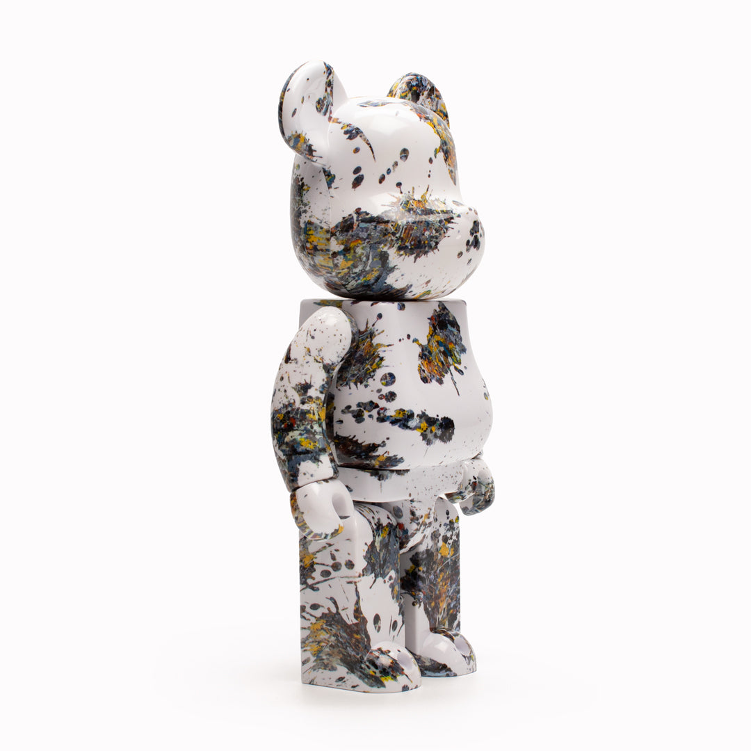 Bearbrick 400% + 100% | Designer Art Toy | Jackson Pollock