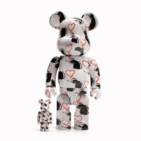 Bearbrick 400% + 100% | Designer Art Toy | Love Rat