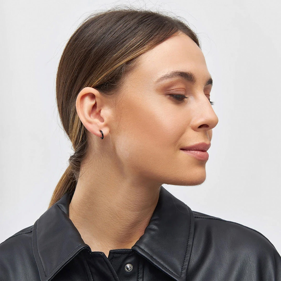Black as Worn  Colour Hoop | Hoop Earring from Lulu Copenhagen