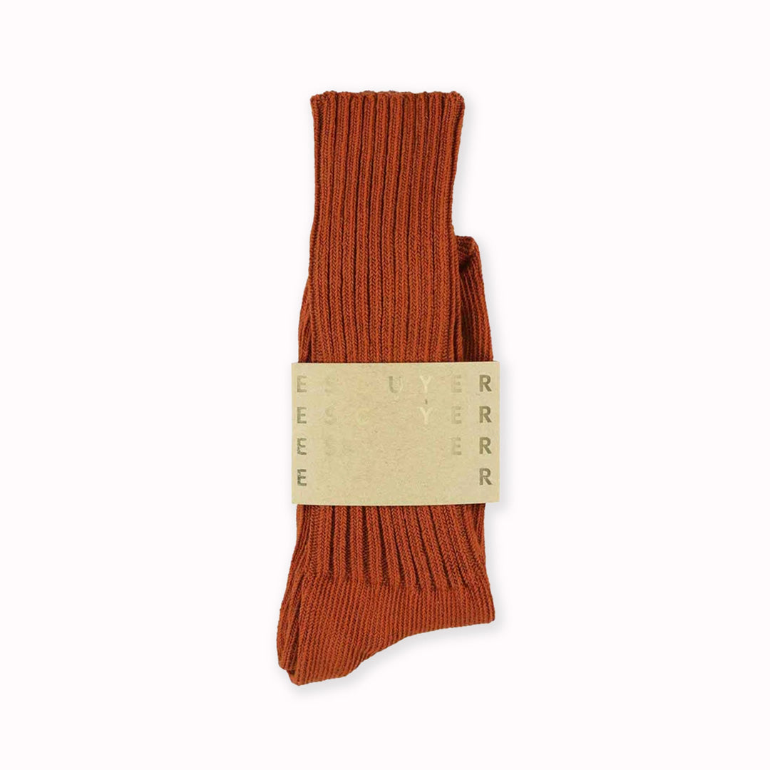 Crew Socks | Brick Red | UK6-10.5