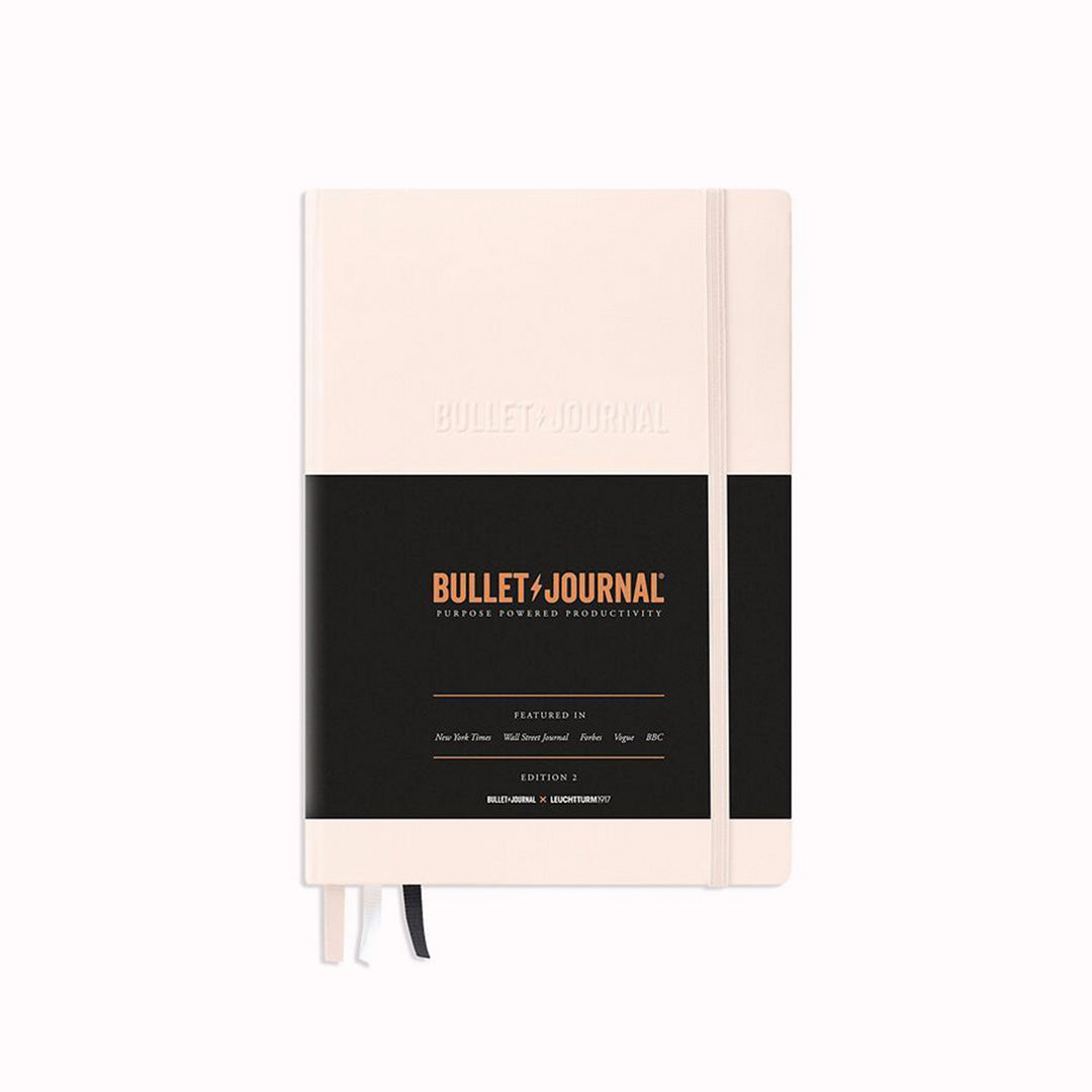 A5 Bullet Journal Edition 2 from Leuchtturm1917 features a smooth paper surface with very low transparency. Additionally, the journal includes a detachable Bullet Journal pocket guide, index, future log and 206 numbered pages.