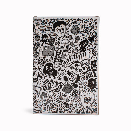 Box Front - Bearbrick from Medicom. This design is a collaboration with Yuka Chocomoo.