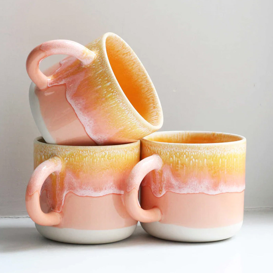Sunset - These superb mugs have a nicely rounded handle and hold a good 'chuggable' serving of coffee or tea and all are handmade in the studio in Copenhagen.