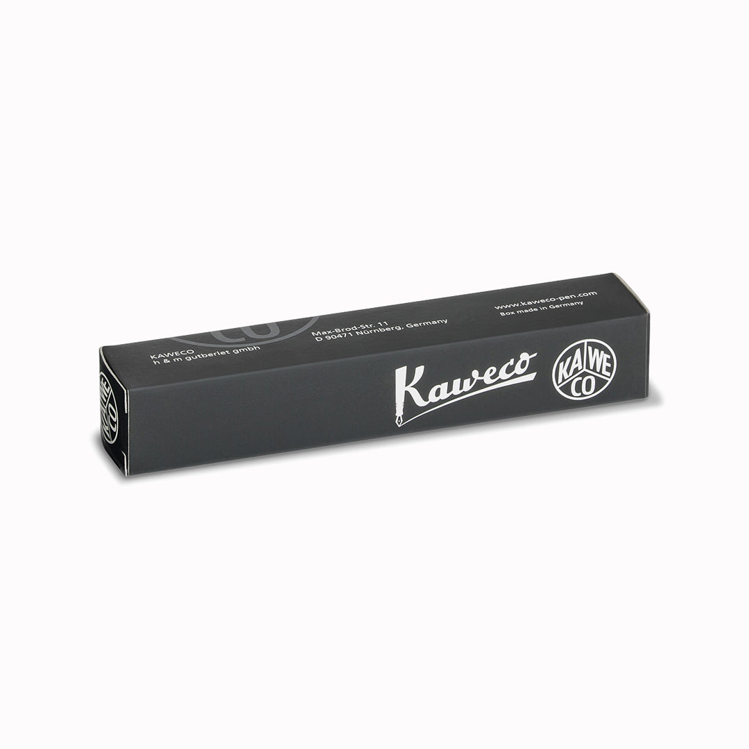 The Kaweco Classic Sport fountain pen was first produced in 1911 as a pocket fountain pen to be carried everywhere. Packaged in a cardboard gift carton.