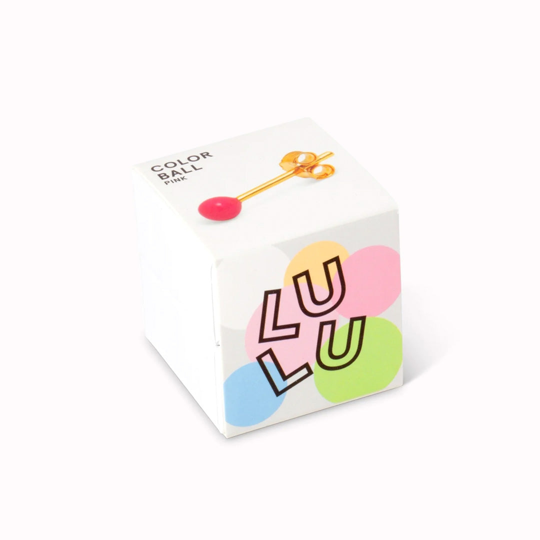 Pink colour Ball - The Colour Ball stud earrings from LULU Copenhagen are little pops of vibrant colour