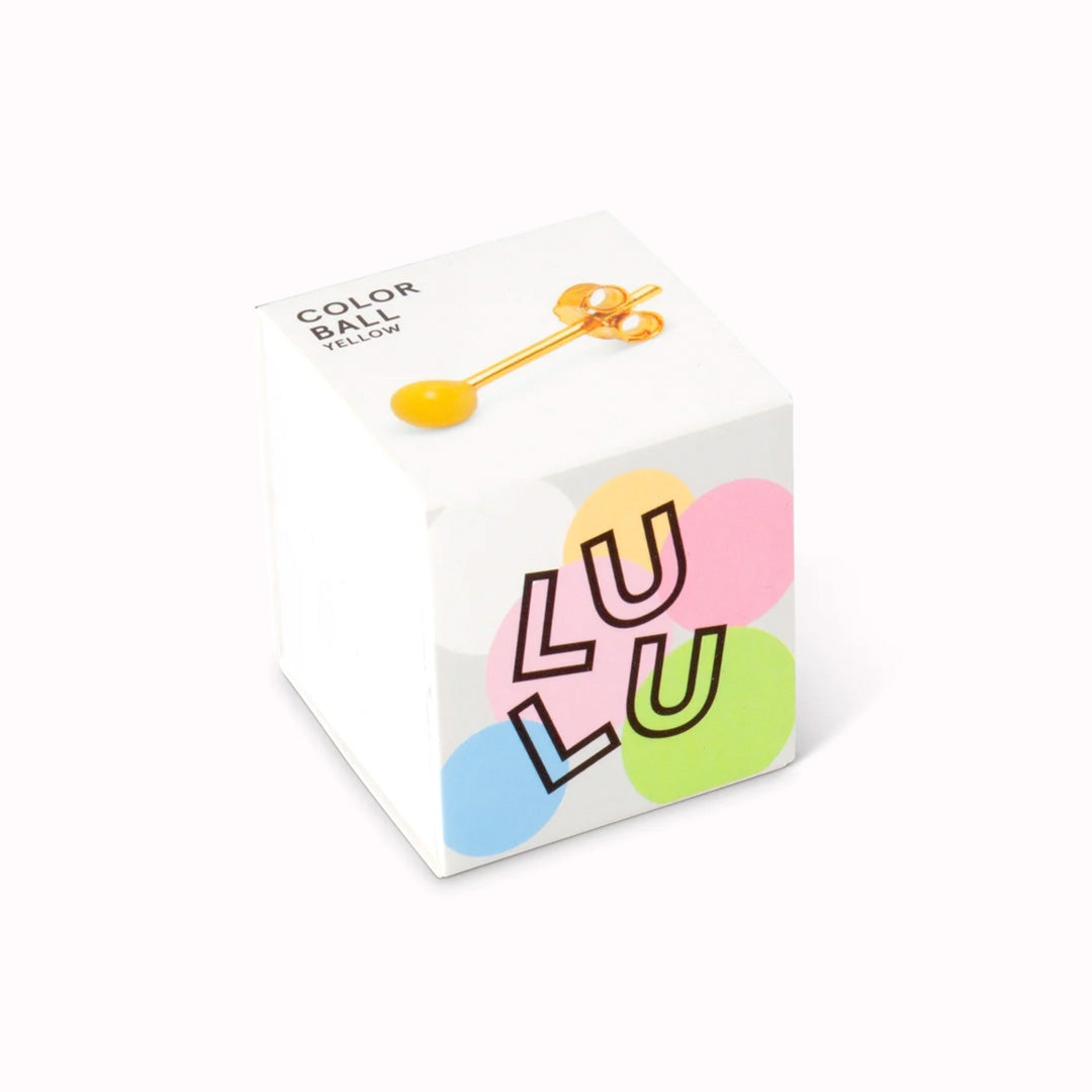 Yellow colour Ball - The Colour Ball stud earrings from LULU Copenhagen are little pops of vibrant colour