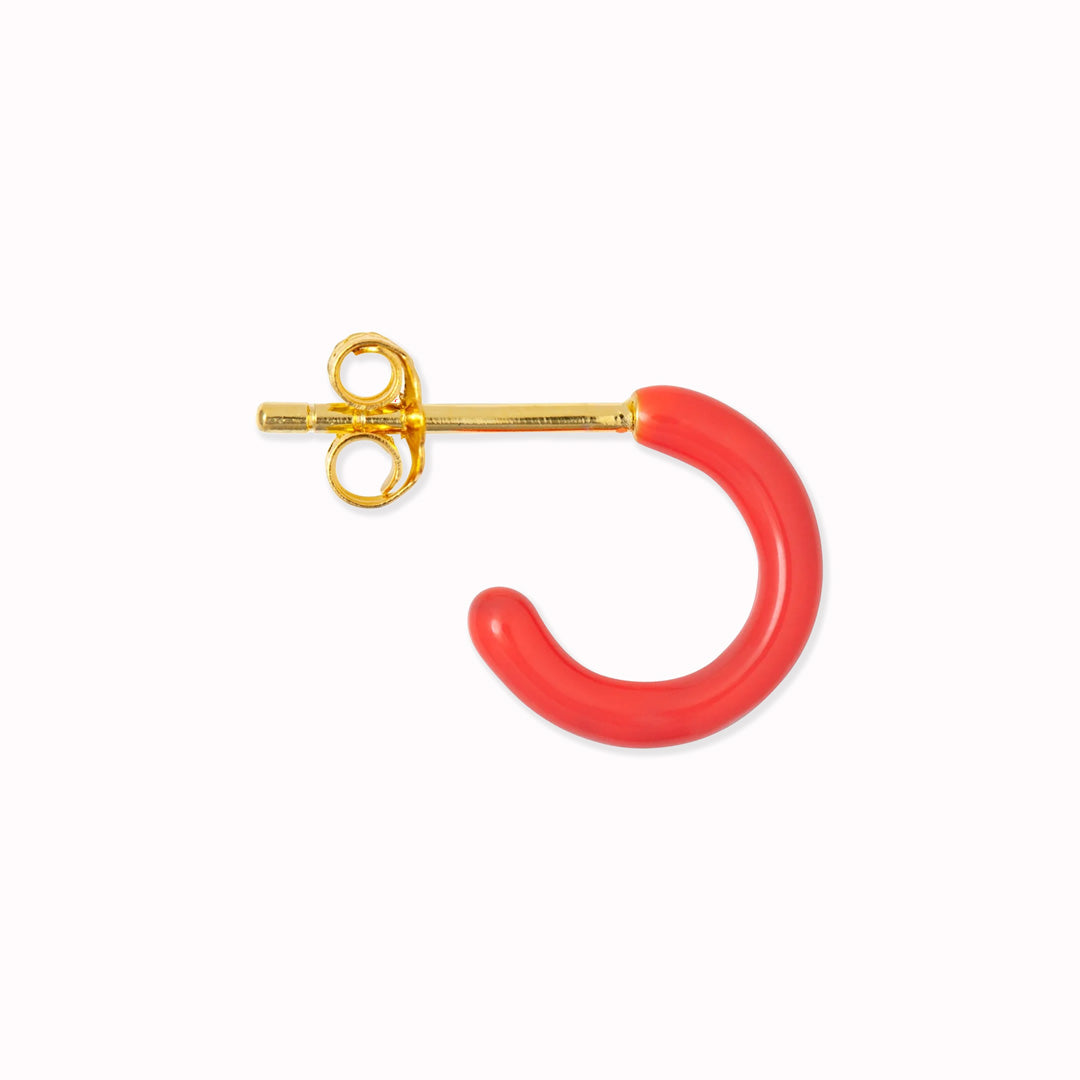Coral Colour Hoop | Hoop Earring from Lulu Copenhagen