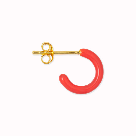 Coral Colour Hoop | Hoop Earring from Lulu Copenhagen