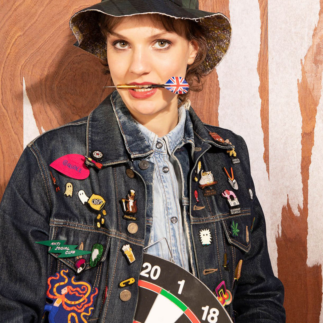 Make a statement with this playful Bag of Crisps hand embroidered decorative lapel pin by Paris based Macon et Lesquoy - personalise your favourite garments to define your individual style.  This design is from the London Twist collection.