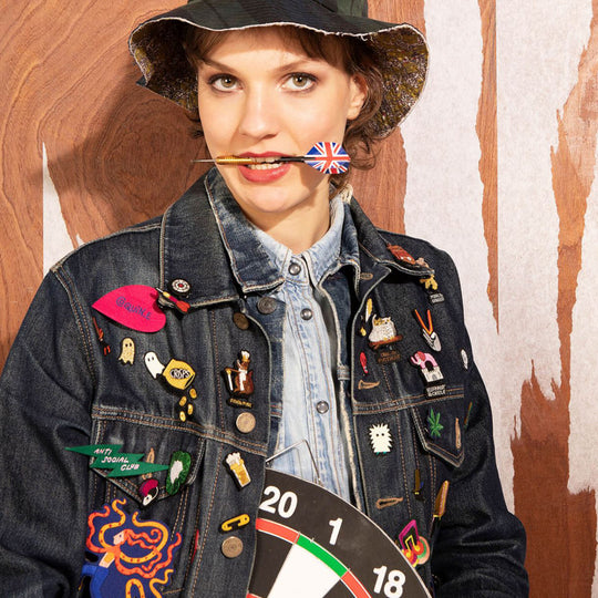 Make a statement with this playful Bag of Crisps hand embroidered decorative lapel pin by Paris based Macon et Lesquoy - personalise your favourite garments to define your individual style.  This design is from the London Twist collection.