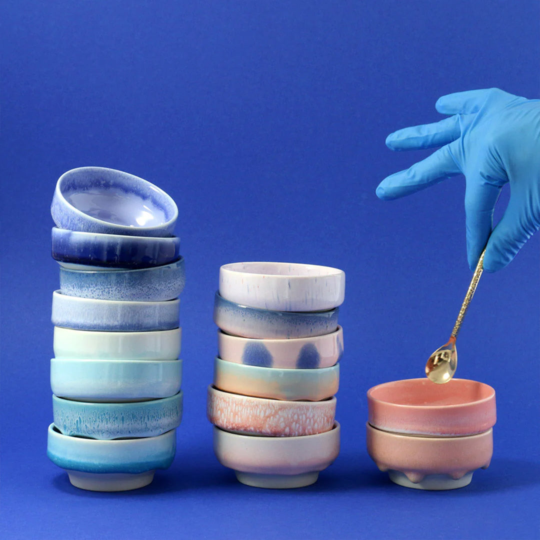 This Dip Dish has a wide flat foot keeping it sturdy on a flat surface. This makes it versatile and perfect for holding a generous portion of your favourite condiments such as soy sauce or a spicy mayo.