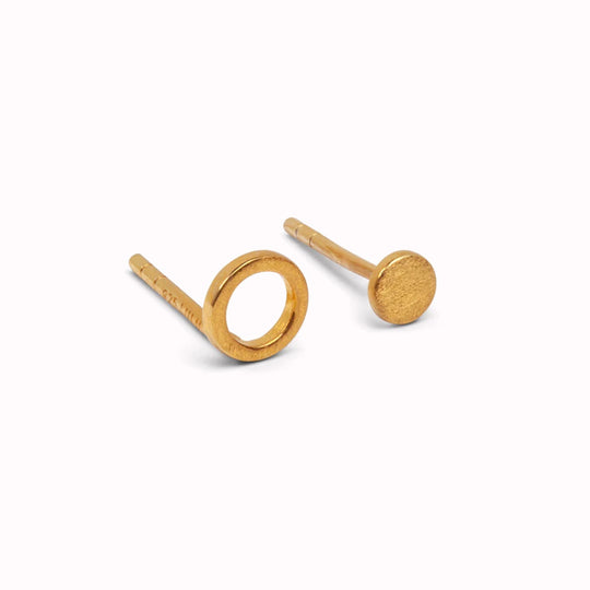 Family Round | Stud Earrings | Sterling Silver or Gold Plated