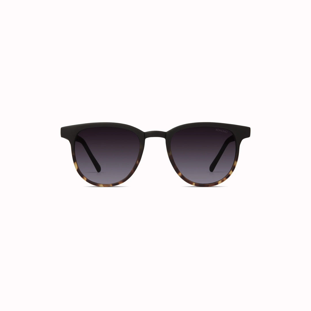 The Francis Black Tortoise offers unparalleled style and protection with a 139.5mm x 47.3mm Bio Nylon Frame, 100% UV400 lenses, and scratch-resistant PC lens. Featuring a frame that is matt black across the top and arms and tortoiseshell underneath paired with gradient smoke lenses, these sunglasses are both elegant and modern.