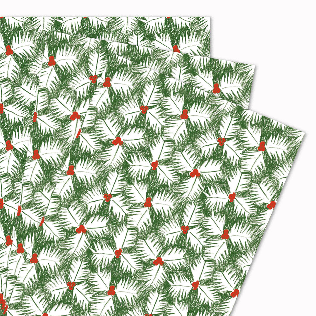 Christmas Gift Wrap | Holly