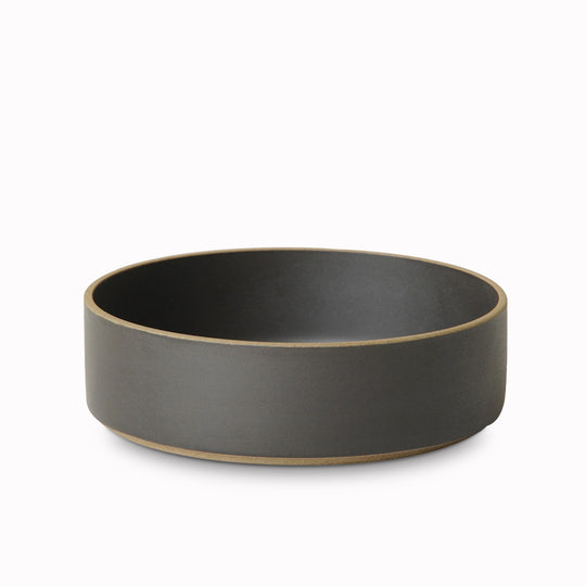 Matt black porcelain tall serving bowl by Hasami Porcelain is a stackable serving bowl or dish, suitable for serving tapas style small plate dishes
