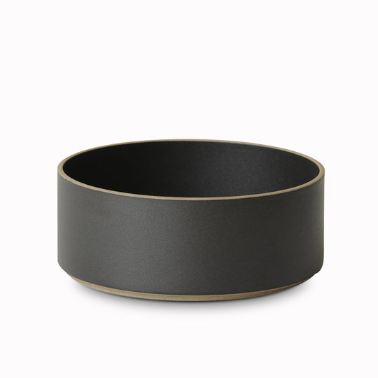 Matt black porcelain tall serving bowl by Hasami Porcelain is a stackable serving bowl or dish, suitable for serving tapas style small plate dishes