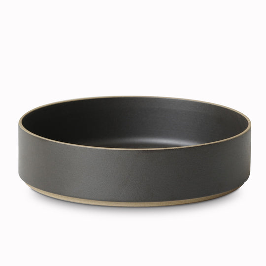 Matt black porcelain tall serving bowl by Hasami Porcelain is a stackable serving bowl or dish, suitable for serving tapas style small plate dishes