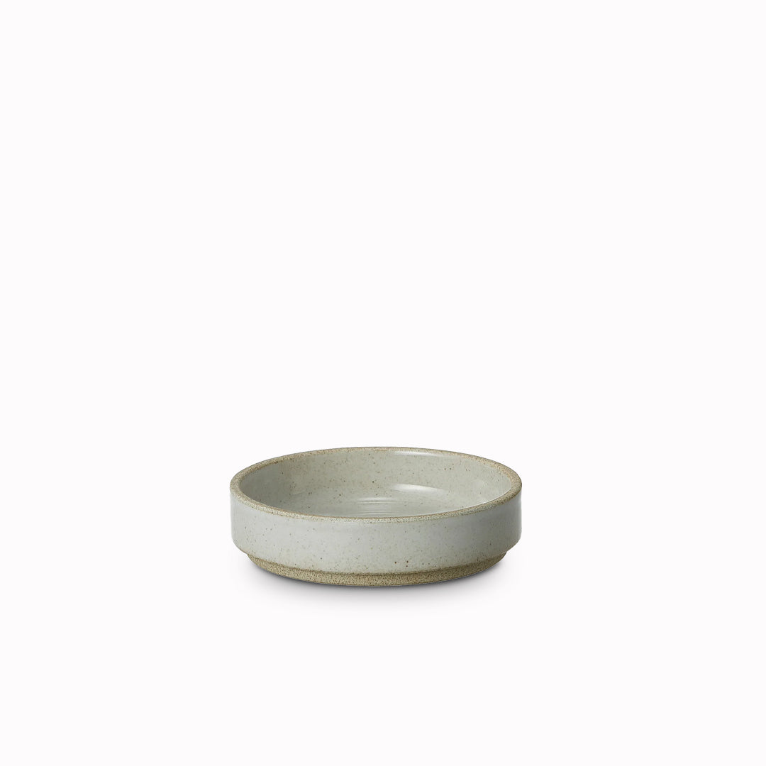 Gloss grey porcelain plate by Hasami Porcelain is a modern Japanese minimal design, stackable serving plate with high rimmed edge