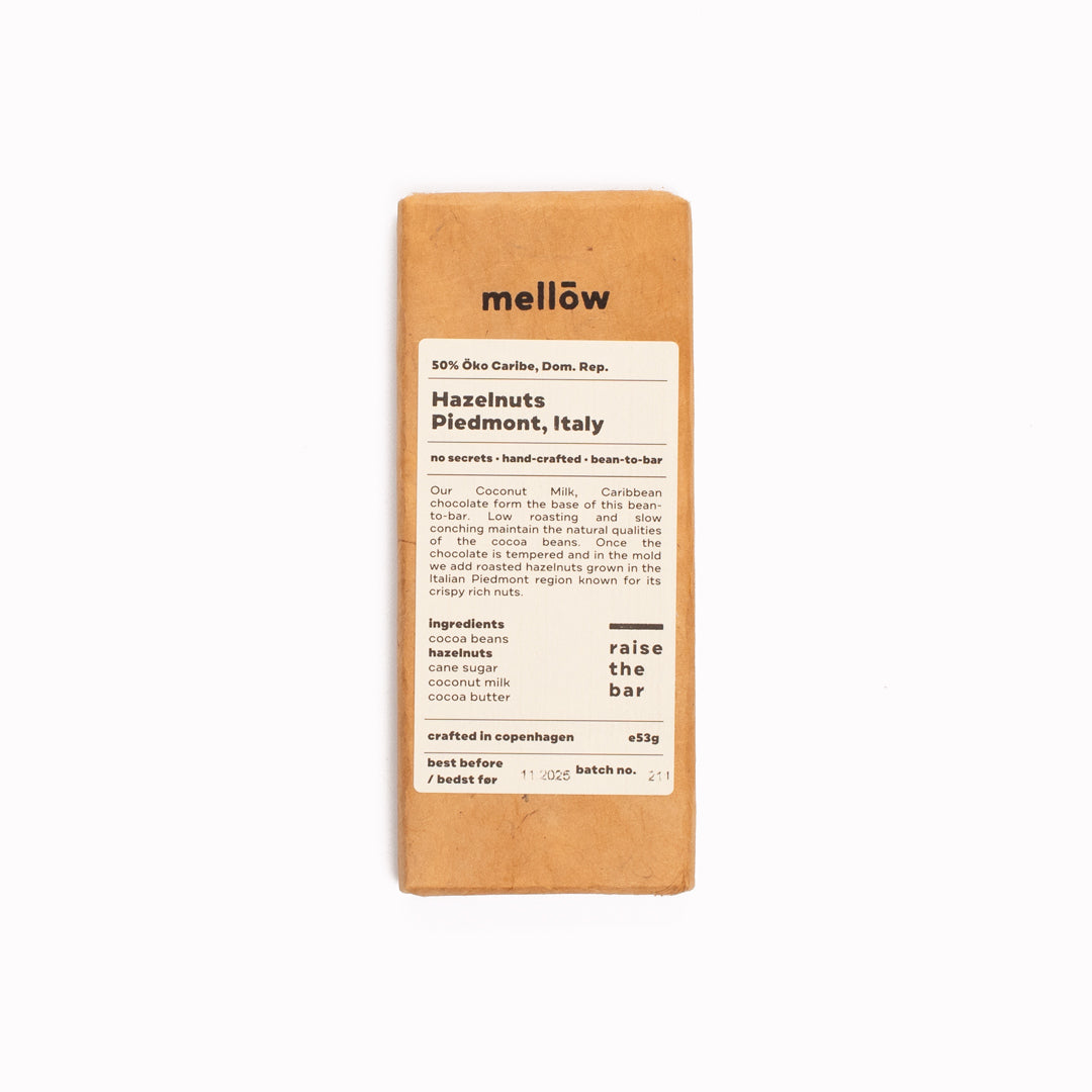 Piedmont Hazelnuts | 50% Milk Chocolate Bar