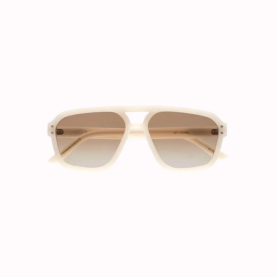 Retro, vintage 1970's style large aviator style tortoise shell framed sunglasses with a solid grey lens colour, from Swedish cult fashion brand, Monokel. The Jet are designed to be unisex and ideal for most face shapes and sizes.