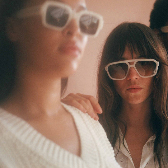 As Worn - Retro, vintage 1970's style large aviator style tortoise shell framed sunglasses with a solid grey lens colour, from Swedish cult fashion brand, Monokel. The Jet are designed to be unisex and ideal for most face shapes and sizes.