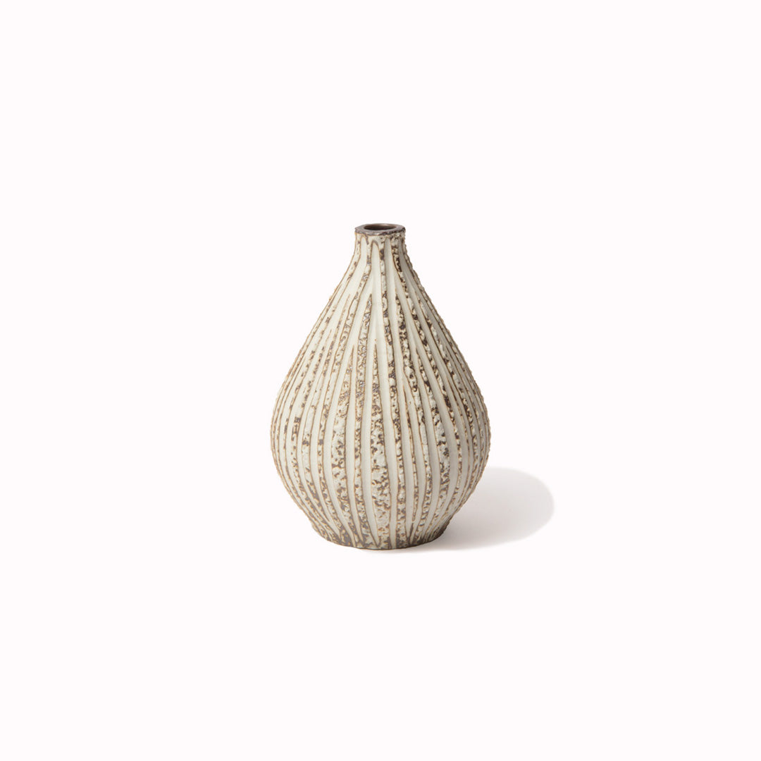 Kobe Vase | Stone Stripe | H. 9.5cm