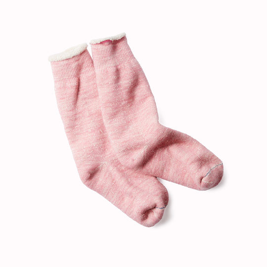 Double Face Crew Socks | Light Pink