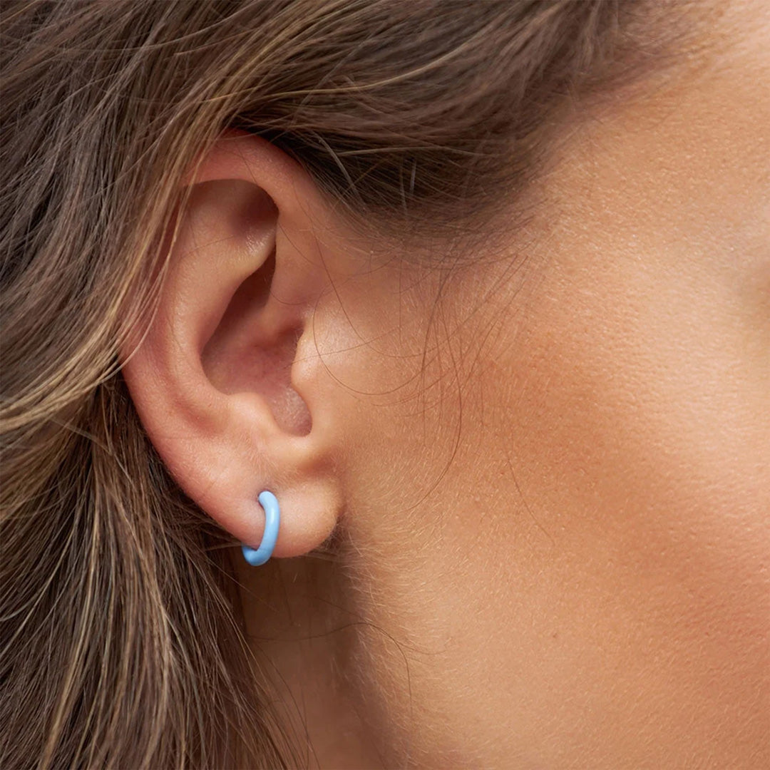 Light Blue as Worn  Colour Hoop | Hoop Earring from Lulu Copenhagen
