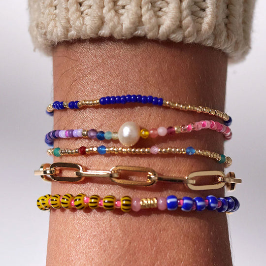 Magic Moments Bracelet | 18ct Gold Plate | Striped Horizon