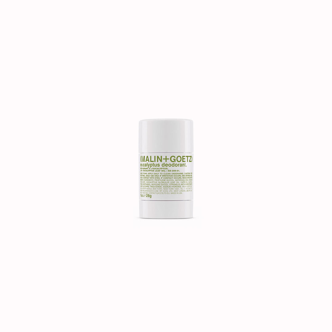 The Eucalyptus travel sized deodorant from Malin+Goetz is produced with refreshing natural eucalyptus extract and odour-neutralizing citronellyl. It is especially good for sensitive skin and forms part of Malin+Goetz's essentials collection.