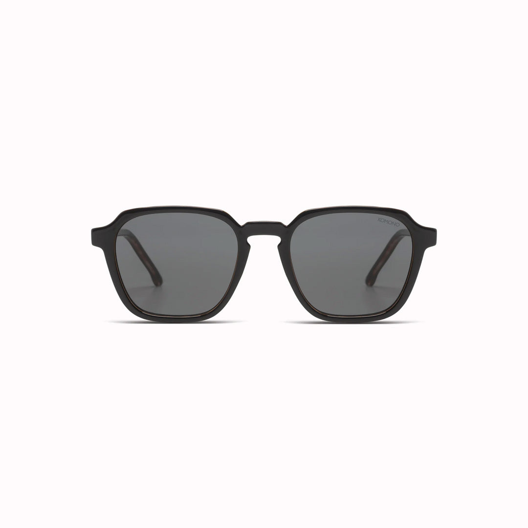 The Matty is an elegant frame with rectangular shaped lenses, and is a great shape to fit all kinds of faces. The frame is measured at a Medium size. These sunglasses are unisex, so are suitable for both men and women.  With a striking black frame edged with tortoiseshell, the Matty Black Tortoise is both modern and classic. A great look.