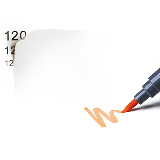 Brush Mark on 120g Paper, Rising Sun Notebook, The new 120G Edition notebooks are a perfect choice for anyone who loves to combine writing with sketching and drawing.