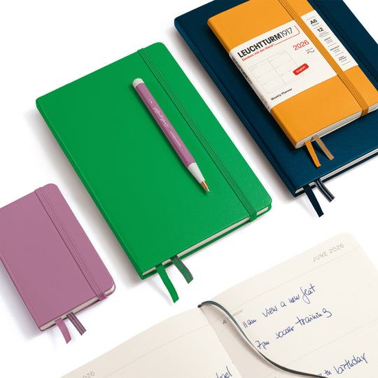 The Pocket Weekly Planner 2026 by Leuchtturm1917 is A6 size and softcover. It runs from January 2026-December 2026 and it comes with a host of useful features!