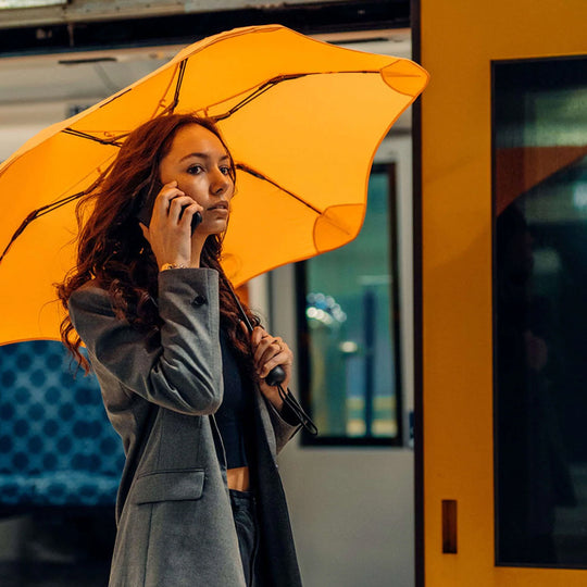 Crafted for portability and resilience, the Metro folding umbrella from Blunt is engineered to withstand challenging weather conditions.