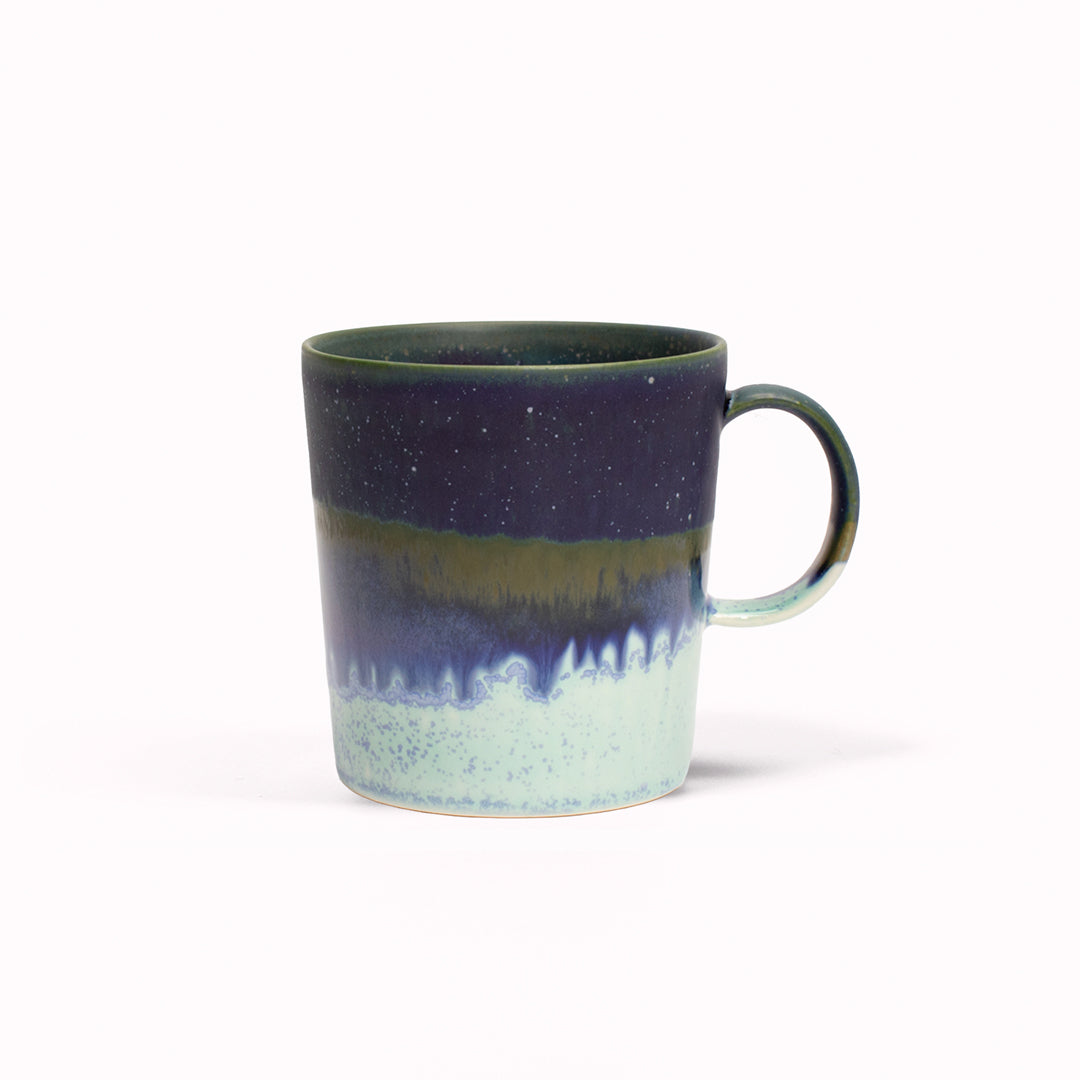 Hand Glazed Mug | Green+Blue