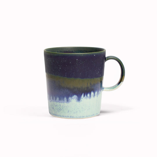 Hand Glazed Mug | Green+Blue