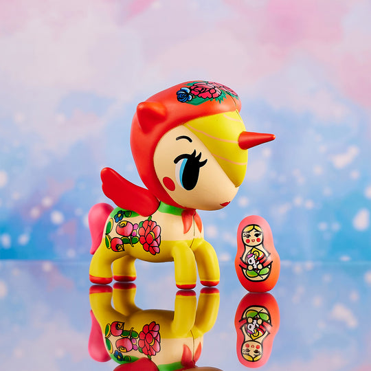 Nadia with gift - Unicorno Series 12 has arrived with more amazing Unicornos ready for adventure!