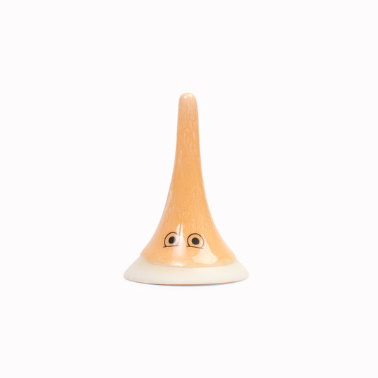 Meet Yoko! Yoko is a wide bottomed, skinny, hand glazed ceramic figurine created as a close relative of the classic Arhoj Ghost. The Familia, including Yoko is a continuation of the playful decorative object series from Studio Arhoj.