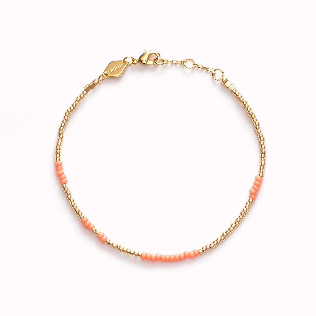 Peach Asym Bracelet, All Time Iconic beaded bracelet from Anni Lu