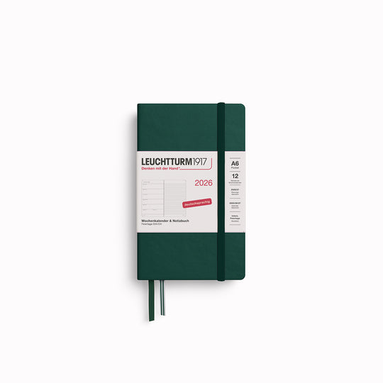 The Pocket Weekly Planner + Notebook 2026 is Leuchtturm1917's combined Planner and Notebook, from January 2026 to December 2026.