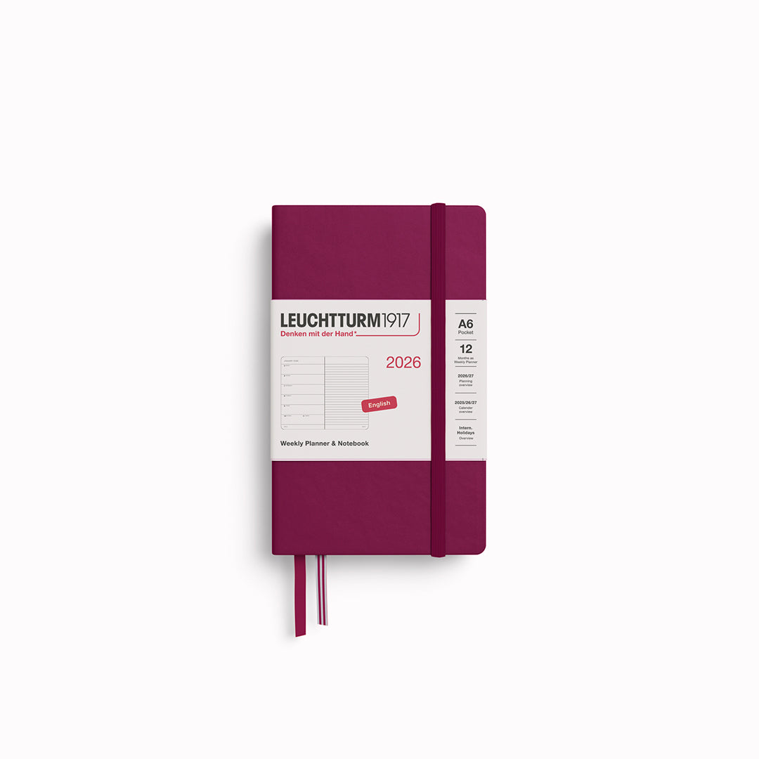 The Pocket Weekly Planner + Notebook 2026 is Leuchtturm1917's combined Planner and Notebook, from January 2026 to December 2026.