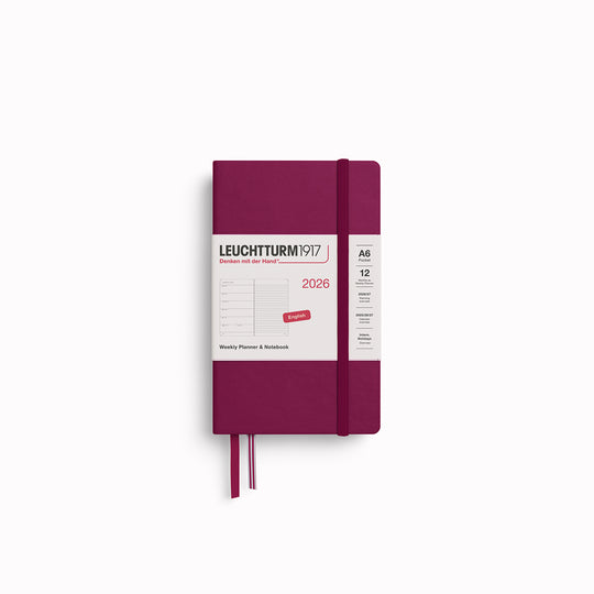 The Pocket Weekly Planner + Notebook 2026 is Leuchtturm1917's combined Planner and Notebook, from January 2026 to December 2026.