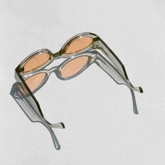 Polly | Sunglasses | Grey / Orange Solid Lens