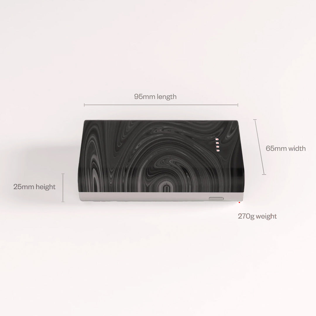 The Gomi 10000 mAh Power Bank is a powerful UK made device charger that is entirely made from re-purposed and recycled materials. 