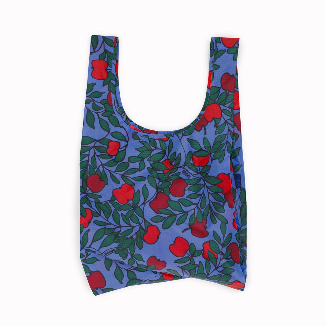 Apple Tree Print Reusable shopping bag from Californian maker Baggu made from super strong ripstop nylon to transport pretty much anything
